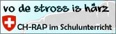 Webbanner von Vo de Stross is Härz, Rap Unterhaltung im Schulunterricht, illustriert von Alleinunterhalter Agnes.