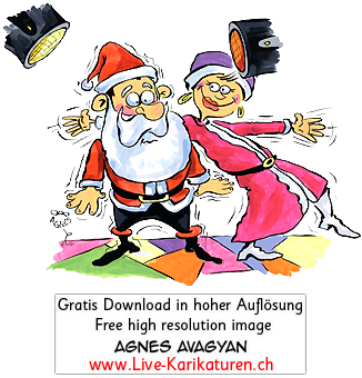 Weihnachtsmann tanzen lustig Frau Disco Scheinwerfer weisser Bart rote Muetze Angst Santa Claus Party Dancefloor weisse Stiefel Ohrringe Schneeelfe Agnes Live-Karikaturen, Download, kostenlos, Gratisbild, Free image, Clipart, Comic, Cartoon, Illustration, Cartoon, Comic, Karikatur, Clipart, Zeichnung, Bild, Illustration, image, painting, kostenlos, Kunst, Kunsthandwerk, Geschenkidee, Kuenstler, Live Karikaturist, Comiczeichner, Armenian Artist from Yerevan