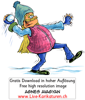 Schneeball werfen Mann Muetze Hippie Schnurrbart lange Haare rote Jacke blaue Jeans Hose schwarze Schuhe Schnee ausrutschen Wurf Spass Winter komischer Typ Agnes Live-Karikaturen, Download, kostenlos, Gratisbild, Free image, Clipart, Comic, Cartoon, Illustration, Cartoon, Comic, Karikatur, Clipart, Zeichnung, Bild, Illustration, image, painting, kostenlos, Kunst, Kunsthandwerk, Geschenkidee, Kuenstler, Live Karikaturist, Comiczeichner, Armenian Artist from Yerevan