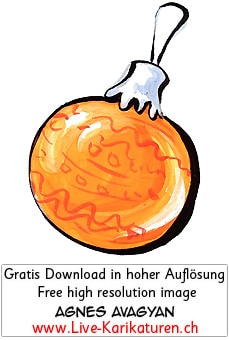 Weihnachtsschmuck Christbaumkugel Deko Dekoration orange Kugel aufhaengen Weihnachtsbaum Xmas Weihnachten Tannenbaum schmuecken Agnes Live-Karikaturen, Download, kostenlos, Gratisbild, Free image, Clipart, Comic, Cartoon, Illustration, Cartoon, Comic, Karikatur, Clipart, Zeichnung, Bild, Illustration, image, painting, kostenlos, Kunst, Kunsthandwerk, Geschenkidee, Kuenstler, Live Karikaturist, Comiczeichner, Armenian Artist from Yerevan