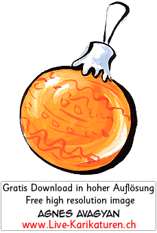 Weihnachtsschmuck Christbaumkugel Deko Dekoration orange Kugel aufhaengen Weihnachtsbaum Xmas Weihnachten Tannenbaum schmuecken Agnes Live-Karikaturen, Download, kostenlos, Gratisbild, Free image, Clipart, Comic, Cartoon, Illustration, Cartoon, Comic, Karikatur, Clipart, Zeichnung, Bild, Illustration, image, painting, kostenlos, Kunst, Kunsthandwerk, Geschenkidee, Kuenstler, Live Karikaturist, Comiczeichner, Armenian Artist from Yerevan