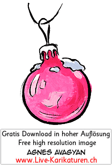 Weihnachtsschmuck Christbaumkugel Deko Dekoration rot magenta Schnee Kugel aufhaengen Weihnachtsbaum Xmas Weihnachten Tannenbaum schmuecken Agnes Live-Karikaturen, Download, kostenlos, Gratisbild, Free image, Clipart, Comic, Cartoon, Illustration, Cartoon, Comic, Karikatur, Clipart, Zeichnung, Bild, Illustration, image, painting, kostenlos, Kunst, Kunsthandwerk, Geschenkidee, Kuenstler, Live Karikaturist, Comiczeichner, Armenian Artist from Yerevan