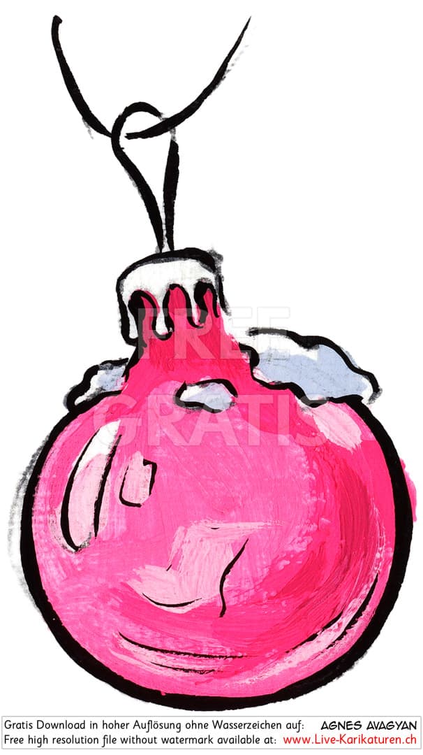 Weihnachtsschmuck Christbaumkugel Deko Dekoration rot magenta Schnee Kugel aufhaengen Weihnachtsbaum Xmas Weihnachten Tannenbaum schmuecken Agnes Live-Karikaturen, Download, kostenlos, Gratisbild, Free image, Clipart, Comic, Cartoon, Illustration, Cartoon, Comic, Karikatur, Clipart, Zeichnung, Bild, Illustration, image, painting, kostenlos, Kunst, Kunsthandwerk, Geschenkidee, Kuenstler, Live Karikaturist, Comiczeichner, Armenian Artist from Yerevan