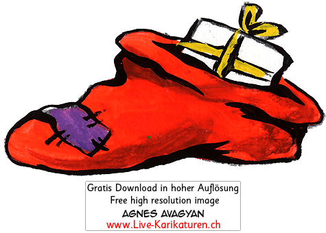 Weihnachten Geschenk roter Geschenksack Sack Xmas Ueberraschung Agnes Live-Karikaturen, Download, kostenlos, Gratisbild, Free image, Clipart, Comic, Cartoon, Illustration, Cartoon, Comic, Karikatur, Clipart, Zeichnung, Bild, Illustration, image, painting, kostenlos, Kunst, Kunsthandwerk, Geschenkidee, Kuenstler, Live Karikaturist, Comiczeichner, Armenian Artist from Yerevan