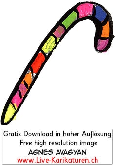 Zuckerstange bunt regenbogenfarben Schleckzeug Suessigkeiten Weihnachten Geschenk Kinder Agnes Live-Karikaturen, Download, kostenlos, Gratisbild, Free image, Clipart, Comic, Cartoon, Illustration, Cartoon, Comic, Karikatur, Clipart, Zeichnung, Bild, Illustration, image, painting, kostenlos, Kunst, Kunsthandwerk, Geschenkidee, Kuenstler, Live Karikaturist, Comiczeichner, Armenian Artist from Yerevan