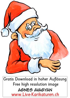 Weihnachtsmann Santa Claus serioes ernst erzaehlen Hand beschwichtigen rote Muetze weisser Bart Weihnachten Xmas Agnes Live-Karikaturen, Download, kostenlos, Gratisbild, Free image, Clipart, Comic, Cartoon, Illustration, Cartoon, Comic, Karikatur, Clipart, Zeichnung, Bild, Illustration, image, painting, kostenlos, Kunst, Kunsthandwerk, Geschenkidee, Kuenstler, Live Karikaturist, Comiczeichner, Armenian Artist from Yerevan