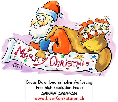 Merry Christmas Xmas Weihnachtsmann Santa Claus Kommerz Kläuse Chläuse Ausverkauf negativ Stress Weihnachtsstress Weihnachten rote Muetze weisser Bart viele Weihnachtsmaenner Agnes Live-Karikaturen, Download, kostenlos, Gratisbild, Free image, Clipart, Comic, Cartoon, Illustration, Cartoon, Comic, Karikatur, Clipart, Zeichnung, Bild, Illustration, image, painting, kostenlos, Kunst, Kunsthandwerk, Geschenkidee, Kuenstler, Live Karikaturist, Comiczeichner, Armenian Artist from Yerevan