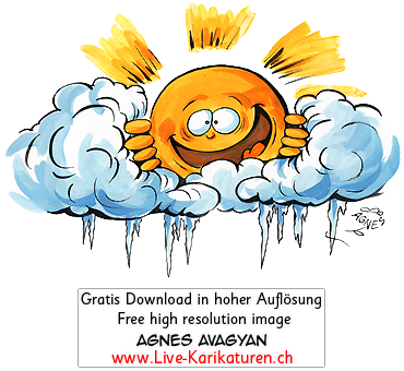 Winter Sonne Eiskristalle Wolken kalt schoenes Wetter Schoenwetter Sonnenschein Wintersonnenwende Sonne mit Gesicht lachen froehlich strahlen Sonnenstrahlen dicke Wolken Agnes Live-Karikaturen, Download, kostenlos, Gratisbild, Free image, Clipart, Comic, Cartoon, Illustration, Cartoon, Comic, Karikatur, Clipart, Zeichnung, Bild, Illustration, image, painting, kostenlos, Kunst, Kunsthandwerk, Geschenkidee, Kuenstler, Live Karikaturist, Comiczeichner, Armenian Artist from Yerevan