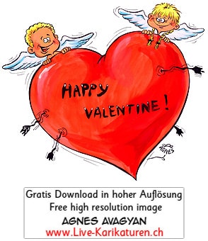 Valentinstag Herz Engelchen Pfeile Amor Flügel herzig süss glücklich Happy Valentine Valentin Liebe Love Amour Verliebte verliebt Sehnsucht Romantik romantisch Rendezvous Liebesgeständnis Liebesbrief Agnes Karikaturen gratis free Clipart Comic Cartoon Zeichnung c transparent