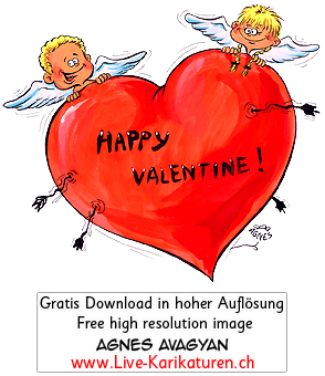 Valentinstag Herz Engelchen Pfeile Amor Flügel herzig süss glücklich Happy Valentine Valentin Liebe Love Amour Verliebte verliebt Sehnsucht Romantik romantisch Rendezvous Liebesgeständnis Liebesbrief Agnes Karikaturen gratis free Clipart Comic Cartoon Zeichnung c transparent