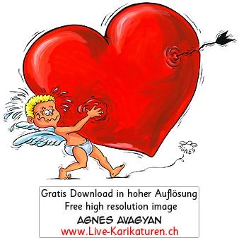 Valentinstag Engel Amor Pfeil schweres Herz schwere Last schwitzen Schweiss Windel Valentin Liebe Love Amour Verliebte verliebt Sehnsucht Romantik romantisch Rendezvous Liebesgeständnis Liebesbrief Agnes Karikaturen gratis free Clipart Comic Cartoon Zeichnung c transparent