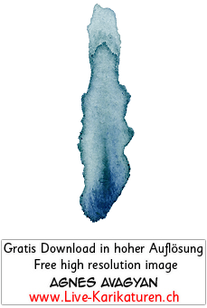 Farbe blau Klecks Farbklecks Farbverlauf Spritzer Kleckser Gemaelde Fleck Flecken Deko Aquarell Agnes Live-Karikaturen Karikaturistin Cartoon Comic Karikatur Clipart Zeichnung handgezeichnet gemalt Bild Illustration image painting Download kostenlos Gratisbild free image