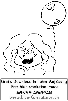 Gesicht Portraet Charakter handgezeichnet Mensch Kopf schwarzweiss Agnes Live-Karikaturen Karikaturistin Cartoon Comic Karikatur Clipart Zeichnung handgezeichnet gemalt Bild Illustration image painting Download kostenlos Gratisbild free image