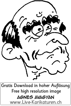 Gesicht Portraet Charakter handgezeichnet Mensch Kopf schwarzweiss Agnes Live-Karikaturen Karikaturistin Cartoon Comic Karikatur Clipart Zeichnung handgezeichnet gemalt Bild Illustration image painting Download kostenlos Gratisbild free image