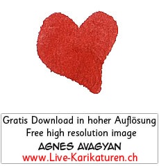 Herz Herzchen Herzen handgezeichnet handgemalt rot farbig Gruppe Hochzeit Valentinstag Agnes Live-Karikaturen Karikaturistin Cartoon Comic Karikatur Clipart Zeichnung handgezeichnet gemalt Bild Illustration image painting Download kostenlos Gratisbild free image