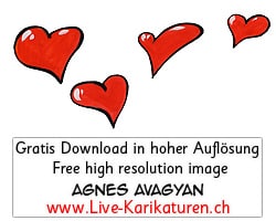 Herz Herzchen Herzen handgezeichnet handgemalt rot Gruppe Hochzeit Valentinstag Agnes Live-Karikaturen Karikaturistin Cartoon Comic Karikatur Clipart Zeichnung handgezeichnet gemalt Bild Illustration image painting Download kostenlos Gratisbild free image