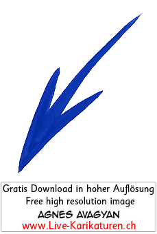 Pfeil arrow Zeiger Richtungsweiser Symbol Icon Zeichen blau handgezeichnet Agnes Live-Karikaturen Karikaturistin Cartoon Comic Karikatur Clipart Zeichnung handgezeichnet gemalt Bild Illustration image painting Download kostenlos Gratisbild free image