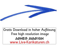 Pfeil arrow Zeiger Richtungsweiser Symbol Icon Zeichen blau handgezeichnet Agnes Live-Karikaturen Karikaturistin Cartoon Comic Karikatur Clipart Zeichnung handgezeichnet gemalt Bild Illustration image painting Download kostenlos Gratisbild free image