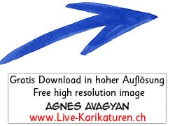 Pfeil arrow Zeiger Richtungsweiser Symbol Icon Zeichen blau handgezeichnet Agnes Live-Karikaturen Karikaturistin Cartoon Comic Karikatur Clipart Zeichnung handgezeichnet gemalt Bild Illustration image painting Download kostenlos Gratisbild free image