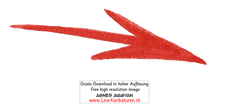 Pfeil arrow Zeiger Richtungsweiser Symbol Icon Zeichen rot handgezeichnet Agnes Live-Karikaturen Karikaturistin Cartoon Comic Karikatur Clipart Zeichnung handgezeichnet gemalt Bild Illustration image painting Download kostenlos Gratisbild free image