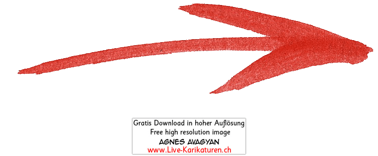 Pfeil arrow Zeiger Richtungsweiser Symbol Icon Zeichen rot handgezeichnet Agnes Live-Karikaturen Karikaturistin Cartoon Comic Karikatur Clipart Zeichnung handgezeichnet gemalt Bild Illustration image painting Download kostenlos Gratisbild free image