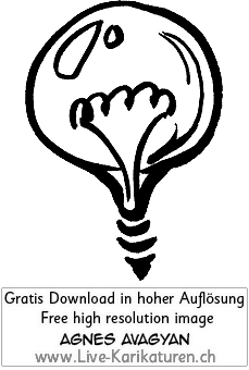 Gluehbirne, alt Wolfram, Idee, simpel, Einfall, schwarzweiss, Draht, Lampe, Birne, Agnes Live-Karikaturen, Clipart, Comic, Cartoon, Illustration, Cartoon, Comic, Karikatur, Zeichnung, Download, kostenlos, Gratisbild, gratis, free, Kunst, Kuenstler, Live Karikaturist, Comiczeichner, Armenia