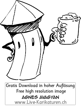 Kapellbruecke, Luzern, Prost, Bier, Krug, trinken, Agnes Live-Karikaturen, Clipart, Comic, Cartoon, Illustration, Cartoon, Comic, Karikatur, Zeichnung, Download, kostenlos, Gratisbild, gratis, free, Kunst, Kuenstler, Live Karikaturist, Comiczeichner, Armenia