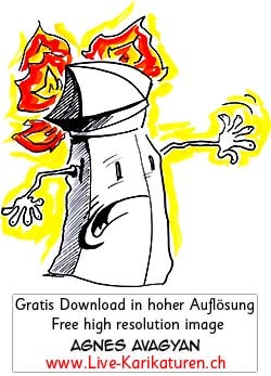 Kapellbruecke, Luzern, Feuer, Brand, Flammen, 1993, Panik, Stress, Gesicht, Agnes Live-Karikaturen, Clipart, Comic, Cartoon, Illustration, Cartoon, Comic, Karikatur, Zeichnung, Download, kostenlos, Gratisbild, gratis, free, Kunst, Kuenstler, Live Karikaturist, Comiczeichner, Armenia