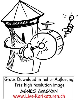 Kapellbruecke, Turm, Luzern, Fasnacht, Pauke, Fasching, Karneval, Agnes Live-Karikaturen, Clipart, Comic, Cartoon, Illustration, Cartoon, Comic, Karikatur, Zeichnung, Download, kostenlos, Gratisbild, gratis, free, Kunst, Kuenstler, Live Karikaturist, Comiczeichner, Armenia