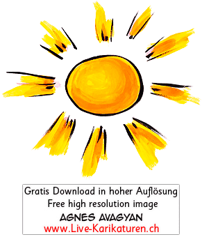 Wettersymbol Sonne Sonnenschein schön strahlend gelb orange schönes Wetter Wetterbericht Zeichen Signal Darstellung Wettervorhersage Wetter transparent Alpha Kanal durchsichtig freigestellt