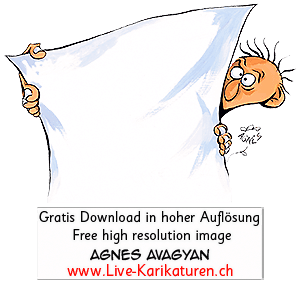 Seite Papier Zettel leer Gesicht Kopf Mann haelt Notiz Hinweis Message Nachricht Information Agnes Live-Karikaturen Karikaturistin Cartoon Comic Karikatur Clipart Zeichnung handgezeichnet gemalt Bild Illustration image painting Download kostenlos Gratisbild free image