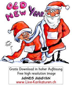 Weihnachten, Jahreswechsel, Neujahr, Festtage, jung, alt, neu, Old new Year, Schild, Jahrzahl, Kind, Opa, zu grosses Kleid, zu grosse Kleider, Agnes Live-Karikaturen, Download, kostenlos, Gratisbild, Free image, Clipart, Comic, Cartoon, Illustration, Cartoon, Comic, Karikatur, Clipart, Zeichnung, Bild, Illustration, image, painting, kostenlos, Gratisbild, free image, Alleinunterhalter, Unterhaltung, Kunst, Kunsthandwerk, Firmenevent, Geschaeftsessen, Geburtstag, Hochzeit, Firmenevent, Geschenkidee, Hochzeit, Jubilaeum, Kuenstler, Live Karikaturist, Pensionierung, Messeanimation, Portraitbild zeichnen, Showkuenstler, Entertainer, Schnellzeichner, Comiczeichner, Armenian Artist from Yerevan