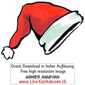 Weihnachten, Weihnachtsmann, Santa Claus, Hut, Muetze, Weihnachtshut, rot, weisser Zipfel, Agnes Live-Karikaturen, Download, kostenlos, Gratisbild, Free image, Clipart, Comic, Cartoon, Illustration, Cartoon, Comic, Karikatur, Clipart, Zeichnung, Bild, Illustration, image, painting, kostenlos, Gratisbild, free image, Alleinunterhalter, Unterhaltung, Kunst, Kunsthandwerk, Firmenevent, Geschaeftsessen, Geburtstag, Hochzeit, Firmenevent, Geschenkidee, Hochzeit, Jubilaeum, Kuenstler, Live Karikaturist, Pensionierung, Messeanimation, Portraitbild zeichnen, Showkuenstler, Entertainer, Schnellzeichner, Comiczeichner, Armenian Artist from Yerevan