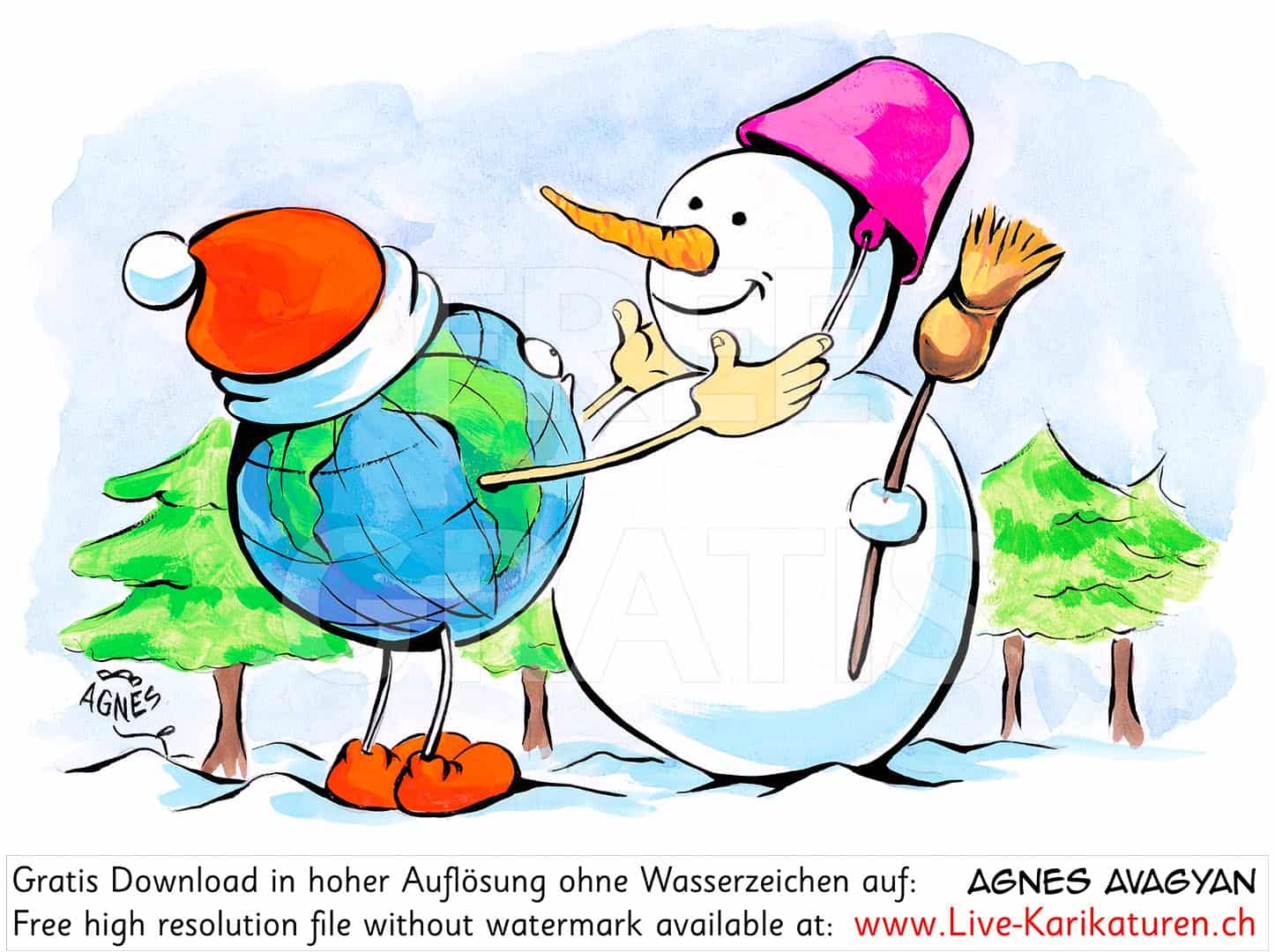 Weihnachten, Winter, Globus, Schneemann, Erde, Topf Helm, Besen, rote Muetze, Erdkugel, Tannenbaum, Winterlandschaft, Agnes Live-Karikaturen, Download, kostenlos, Gratisbild, Free image, Clipart, Comic, Cartoon, Illustration, Cartoon, Comic, Karikatur, Clipart, Zeichnung, Bild, Illustration, image, painting, kostenlos, Gratisbild, free image, Alleinunterhalter, Unterhaltung, Kunst, Kunsthandwerk, Firmenevent, Geschaeftsessen, Geburtstag, Hochzeit, Firmenevent, Geschenkidee, Hochzeit, Jubilaeum, Kuenstler, Live Karikaturist, Pensionierung, Messeanimation, Portraitbild zeichnen, Showkuenstler, Entertainer, Schnellzeichner, Comiczeichner, Armenian Artist from Yerevan