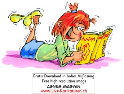Buch, Leseratte, Buecherwurm, lesen, Maedchen, Ferien, Hobby, rote, Haare, rothaarig, read, book, holiday, Thumbnail