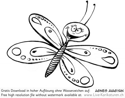 Schmetterling Insekt fliegen happy gluecklich Sommervogel butterfly schoen schwarzweiss black and white Cartoon Comic Karikatur Clipart Zeichnung Bild Illustration image painting kostenlos Gratisbild free image, watermark