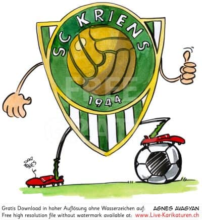 SC Kriens 1944 Fussball Fussballclub Logo Ball Wappen Maskottchen Agnes Live-Karikaturen, Download, kostenlos, Gratisbild, Free image, Clipart, Comic, Cartoon, Illustration, Cartoon, Comic, Karikatur, Clipart, Zeichnung, Bild, Illustration, image, painting, kostenlos, Kunst, Kunsthandwerk, Geschenkidee, Kuenstler, Live Karikaturist, Comiczeichner, Armenian Artist from Yerevan