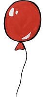 Ballon Luftballon Schnur Helium Kindergeburtstag Geburtstag Party Deko rot farbig Agnes Live-Karikaturen Karikaturistin Cartoon Comic Karikatur Clipart Zeichnung handgezeichnet gemalt Bild Illustration image painting Download kostenlos Gratisbild free image