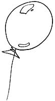 Ballon Luftballon mit Schnur Helium Kindergeburtstag Geburtstag Party Deko schwarzweiss Agnes Live-Karikaturen Karikaturistin Cartoon Comic Karikatur Clipart Zeichnung handgezeichnet gemalt Bild Illustration image painting Download kostenlos Gratisbild free image