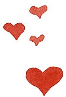 Herz Herzchen Herzen handgezeichnet handgemalt rot farbig Gruppe Hochzeit Valentinstag Agnes Live-Karikaturen Karikaturistin Cartoon Comic Karikatur Clipart Zeichnung handgezeichnet gemalt Bild Illustration image painting Download kostenlos Gratisbild free image