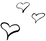 Herz Herzchen Herzen handgezeichnet handgemalt schwarzweiss Gruppe Hochzeit Valentinstag Agnes Live-Karikaturen Karikaturistin Cartoon Comic Karikatur Clipart Zeichnung handgezeichnet gemalt Bild Illustration image painting Download kostenlos Gratisbild free image