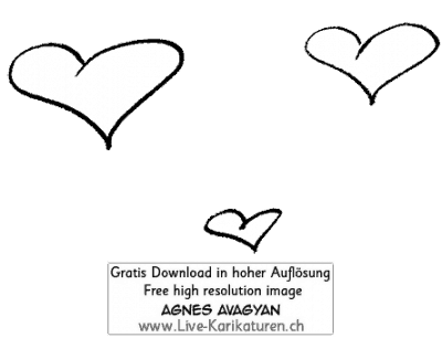 Herz Herzchen Herzen handgezeichnet handgemalt schwarzweiss Gruppe Hochzeit Valentinstag Agnes Live-Karikaturen Karikaturistin Cartoon Comic Karikatur Clipart Zeichnung handgezeichnet gemalt Bild Illustration image painting Download kostenlos Gratisbild free image