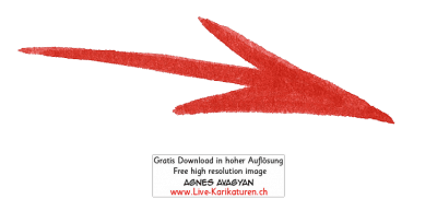 Pfeil arrow Zeiger Richtungsweiser Symbol Icon Zeichen rot handgezeichnet Agnes Live-Karikaturen Karikaturistin Cartoon Comic Karikatur Clipart Zeichnung handgezeichnet gemalt Bild Illustration image painting Download kostenlos Gratisbild free image