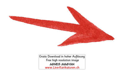 Pfeil arrow Zeiger Richtungsweiser Symbol Icon Zeichen rot handgezeichnet Agnes Live-Karikaturen Karikaturistin Cartoon Comic Karikatur Clipart Zeichnung handgezeichnet gemalt Bild Illustration image painting Download kostenlos Gratisbild free image