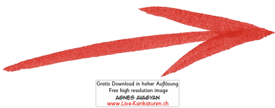 Pfeil arrow Zeiger Richtungsweiser Symbol Icon Zeichen rot handgezeichnet Agnes Live-Karikaturen Karikaturistin Cartoon Comic Karikatur Clipart Zeichnung handgezeichnet gemalt Bild Illustration image painting Download kostenlos Gratisbild free image