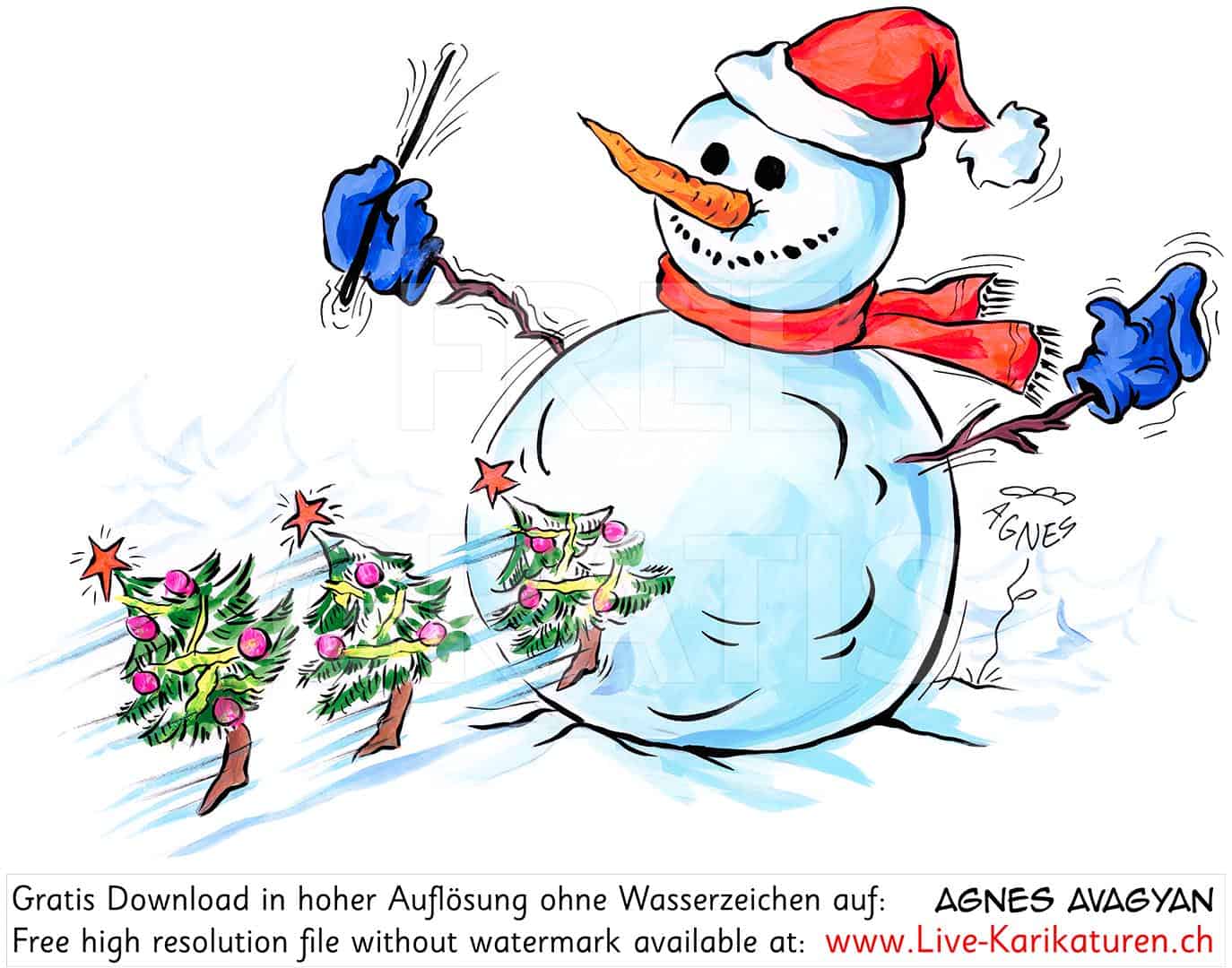 Schneemann, Weihnachtsbaeume, Weihnachtsrummel, Weihnachtszeit, Kommerz, Rummel, Kaufrausch, Shopping, dirigieren, Schneemann, Dirigierstab, rote Muetze, Karotte, Handschuhe, Agnes Live-Karikaturen, Download, kostenlos, Gratisbild, Free image, Clipart, Comic, Cartoon, Illustration, Cartoon, Comic, Karikatur, Clipart, Zeichnung, Bild, Illustration, image, painting, kostenlos, Gratisbild, free image, Alleinunterhalter, Unterhaltung, Kunst, Kunsthandwerk, Firmenevent, Geschaeftsessen, Geburtstag, Hochzeit, Firmenevent, Geschenkidee, Hochzeit, Jubilaeum, Kuenstler, Live Karikaturist, Pensionierung, Messeanimation, Portraitbild zeichnen, Showkuenstler, Entertainer, Schnellzeichner, Comiczeichner, Armenian Artist from Yerevan