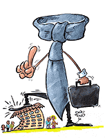 Druck auf Mieter Pensionskasse Vermieter Hauseigentuemer Hausbesitzer Immobilien Miete Rendite Zins Referenzzinssatz Vermieter Hypothek HEV Mieterverband Mietzinsreduktion Brunnmattstrasse Previs Privera Krawatte Aktenkoffer Agnes Live-Karikaturen, Clipart, Comic, Cartoon, Illustration, Cartoon, Comic, Karikatur, Zeichnung, Download, kostenlos, Gratisbild, gratis, free, Kunst, Kuenstler, Live Karikaturist, Comiczeichner, Armenia