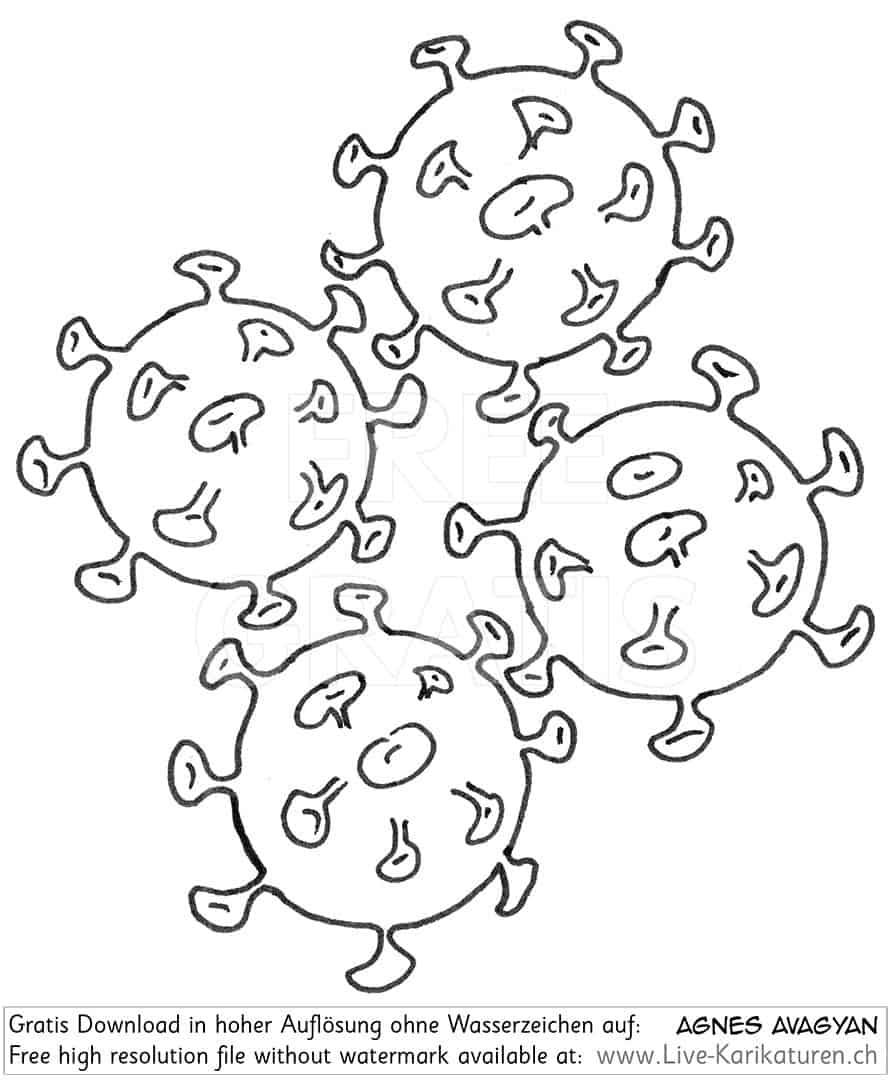 Ausmalbild Coronavirus