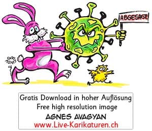 Virus, Corona, Covid-19, Covid19, Ostern, abgesagt, Krankheit, Seuche, Pest, Epidemie, Pandemie, global, 2020, China, Korona, Agnes Live-Karikaturen, Clipart, Comic, Cartoon, Illustration, Cartoon, Comic, Karikatur, Zeichnung, Download, kostenlos, Gratisbild, gratis, free, Kunst, Kuenstler, Live Karikaturist, Comiczeichner, Armenia