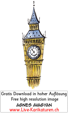 Big Ben, Palace of Westminster, London, Grossbritannien, Uhr, Turm, hoch, Schnitzelbaenke, Urbi@Orbi, Luzerner Fasnacht, Agnes Live-Karikaturen, Clipart, Comic, Cartoon, Illustration, Cartoon, Comic, Karikatur, Zeichnung, Download, kostenlos, Gratisbild, gratis, free, Kunst, Kuenstler, Live Karikaturist, Comiczeichner, Armenia